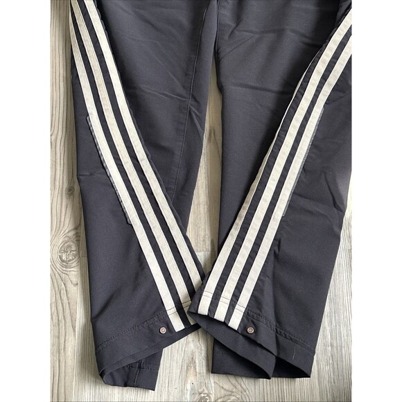 Adidas Women’s Pull On 3 Stripe Athletic Pants With Elastic Waist  Snap Bottom M - Picture 7 of 10